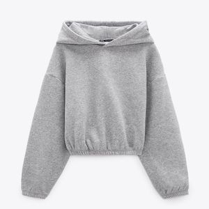 Cropped oversized Zara  hoodie